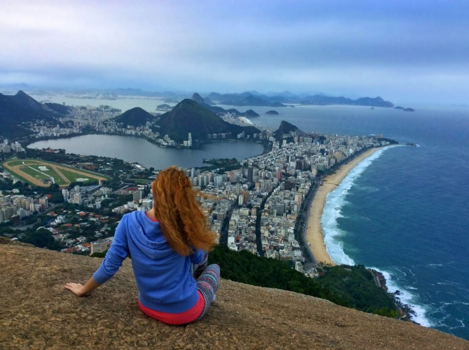 Looking down to the city Rio de Janeiro, Brazil