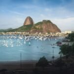 Sugarloaf Mountain and Guanabara Bay at Botafogo - Rio de Janeiro, Brazil